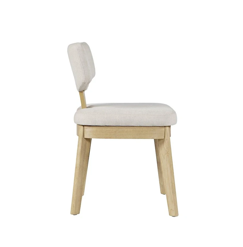 Tate Mid-Century Modern Split Back Upholstered Dining Chair (Set of 2)