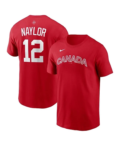 Nike Men's Josh Naylor Red Canada Baseball 2026 World Classic Name Number T-Shirt