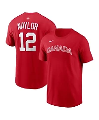 Nike Men's Josh Naylor Red Canada Baseball 2026 World Classic Name Number T-Shirt