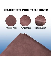 Gse Games & Sports Expert Russet Heavy Duty Leatherette Pool Table Covers, Waterproof Tearproof Cover for