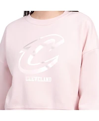 Starter Women's Light Pink Cleveland Cavaliers Pastel Boxy Sweatshirt