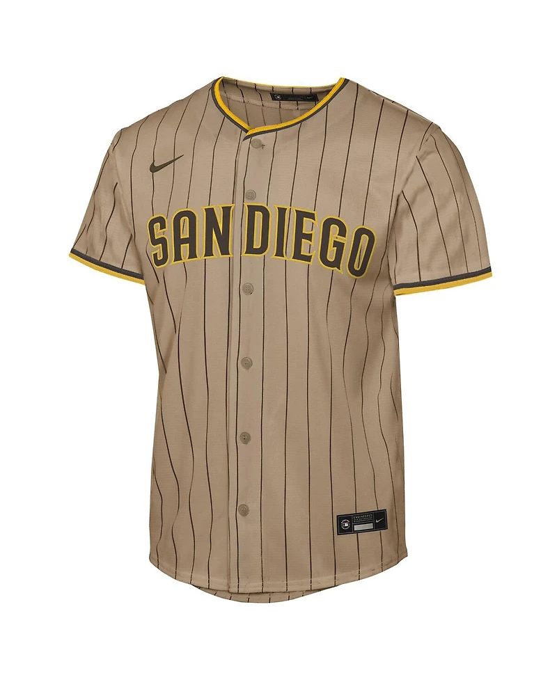 Nike Big Boys and Girls Fernando Tatis Jr. Khaki San Diego Padres Alternate Replica Jersey