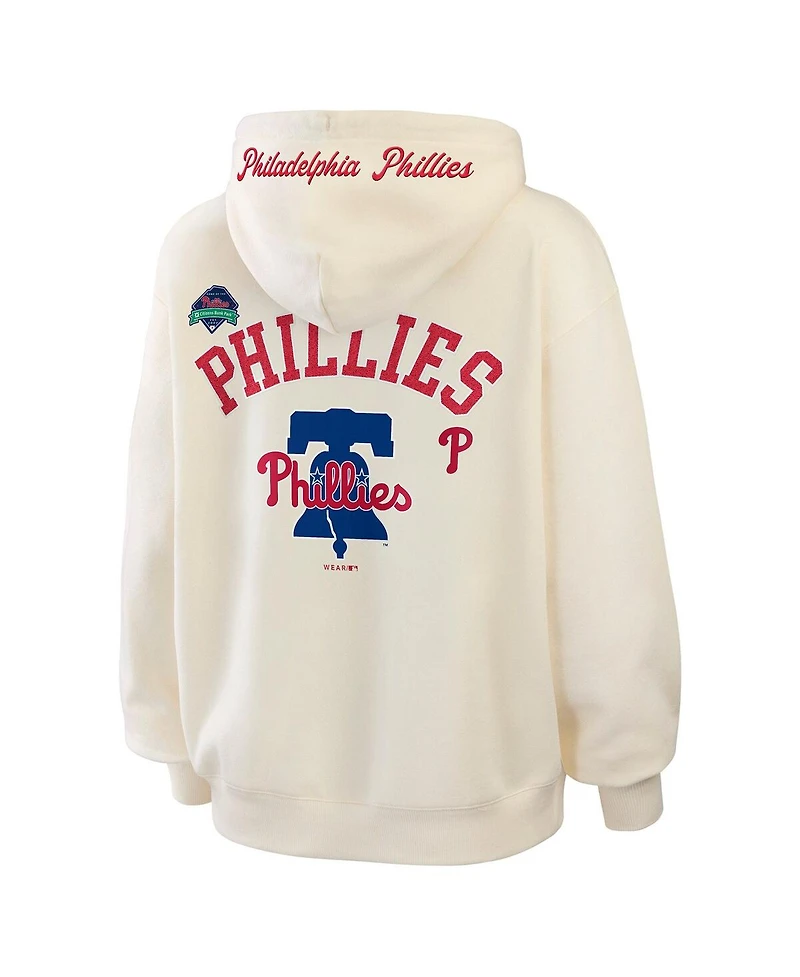 Wear by Erin Andrews Women's Cream Philadelphia Phillies Full-Zip Hoodie