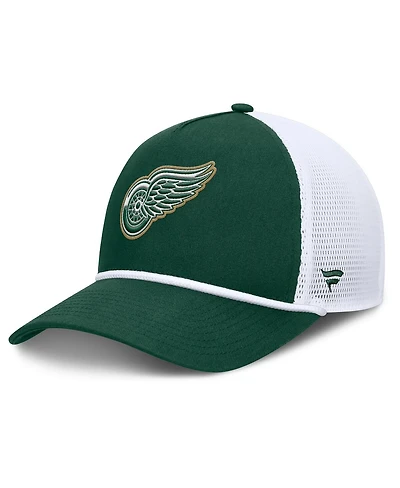 Fanatics Men's Green/White Detroit Red Wings Bermuda A-Frame Adjustable Hat