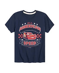 Cars Boys' Toddler 2T-5T American Speed Short-Sleeve Graphic T-Shirt