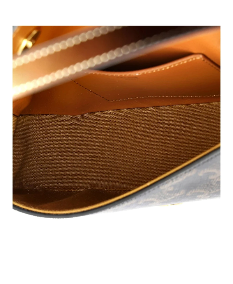 Pre-Owned Celine Tabou Clutch with Strap Triomphe Coated Canvas