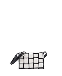 Pre-Owned Bottega Veneta Cassette Crossbody Bag Padded Maxi Intrecciato Canvas with Leather