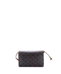 Pre-Owned Celine Wallet on Strap Triomphe Coated Canvas
