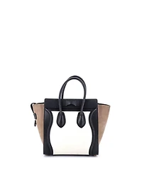 Pre-Owned Celine Mini Luggage Bag Canvas and Leather