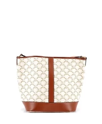 Pre-Owned Celine Medium Bucket Bag Triomphe Coated Canvas