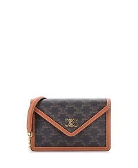 Pre-Owned Celine Margo Triomphe Wallet on Chain Triomphe Coated Canvas