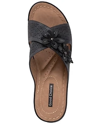 Gc Shoes Women's Nylie Floral Slip-On Wedge Sandals