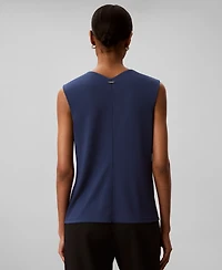 Calvin Klein Women's Sleeveless V-Neck Jersey Top