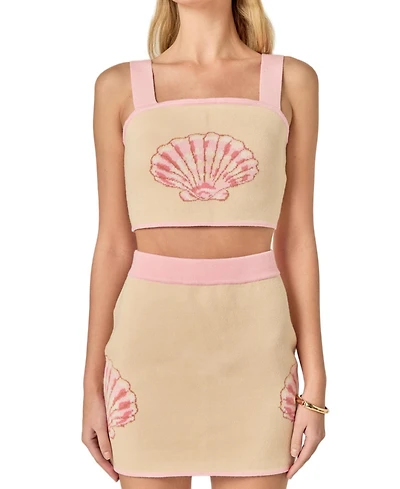 English Factory Women's Sea Shell Sleeveless Knit Top