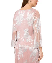Msk Women's Long-Sleeve V-Neck Top