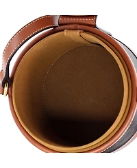 Pre-Owned Celine Small Tambour Bag Triomphe Coated Canvas