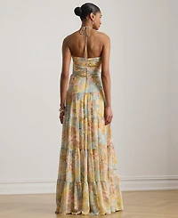 Lauren Ralph Women's Floral Print Tiered Maxi Dress