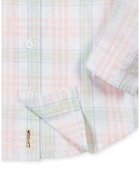 Hope & Henry Boys Organic Long Sleeve Stretch Poplin Shirt