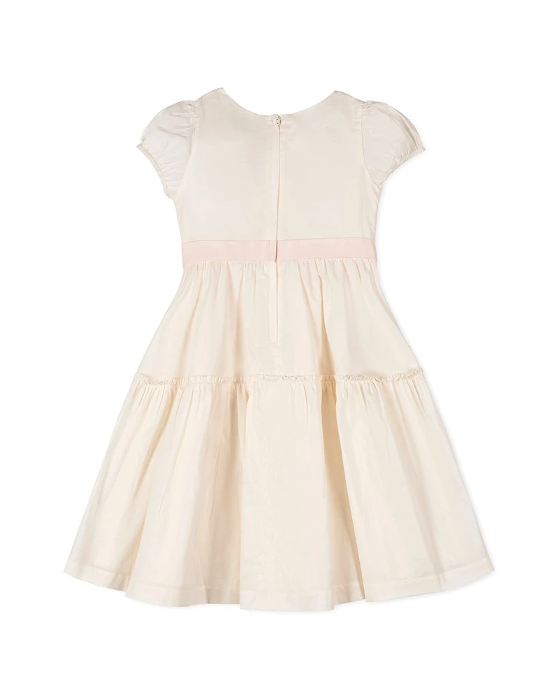 Hope & Henry Big Girls and Organic Puff Sleeve Tiered Party Dress