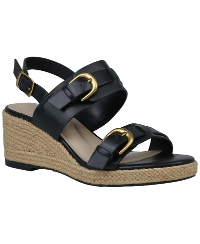 Giani Bernini Women's Talleyy Buckle Wedge Heel Sandals, Macy's Exclusive
