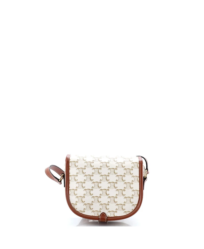 Pre-Owned Celine Medium Folco Bag Triomphe Coated Canvas