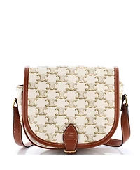 Pre-Owned Celine Medium Folco Bag Triomphe Coated Canvas