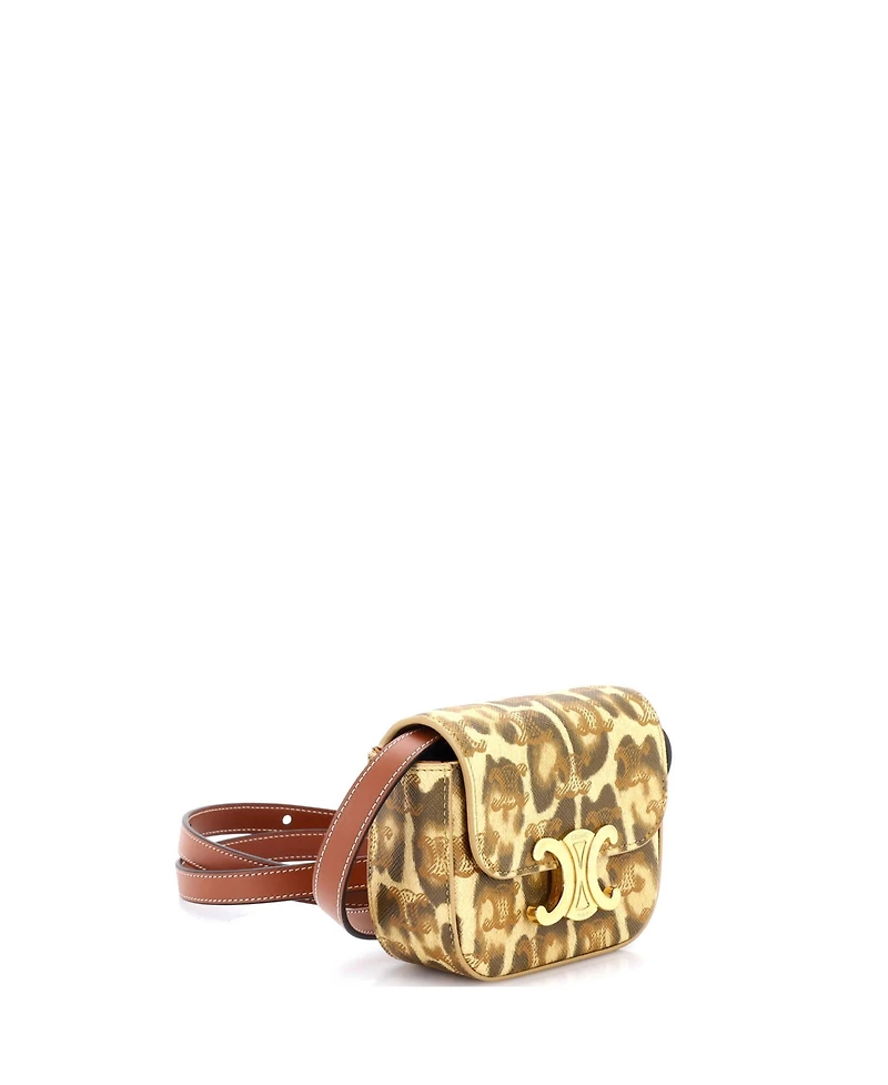 Pre-Owned Celine Mini Claude Shoulder Bag Printed Triomphe Coated Canvas