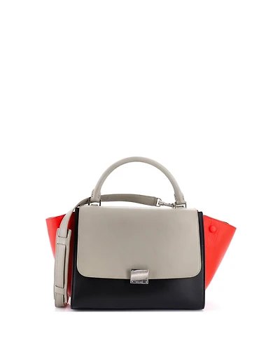 Pre-Owned Celine Small Tricolor Trapeze Bag Leather