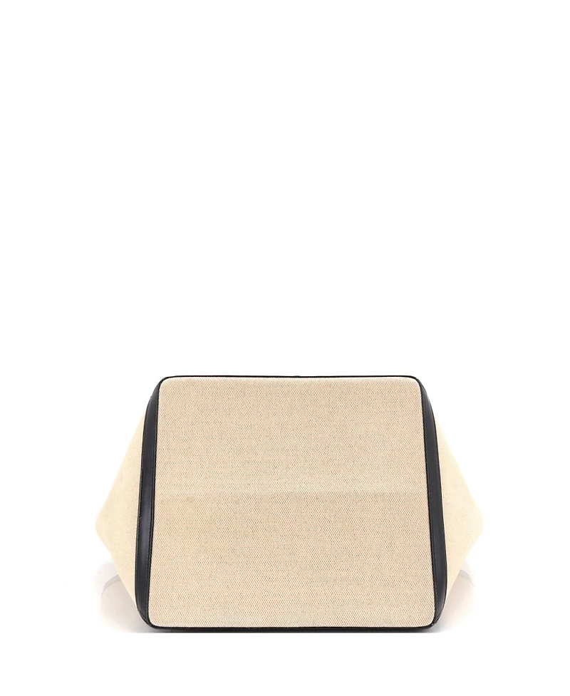 Pre-Owned Celine Large Vertical Square Cabas Tote Canvas with Leather