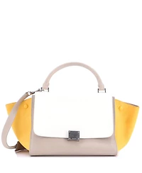 Pre-Owned Celine Small Trapeze Bag Leather with Patent