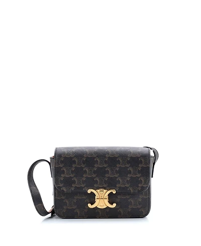 Pre-Owned Celine Nano Triomphe Shoulder Bag Triomphe Coated Canvas