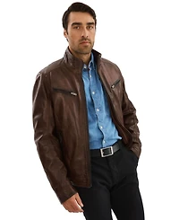 Regency Leathers Men's Gunnar Leather Biker Jacket