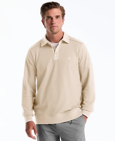 Original Penguin Men's Slim-Fit Waffle Knit Polo Sweater