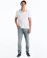 Original Penguin Men's Cotton Seed Stitch Polo Sweater
