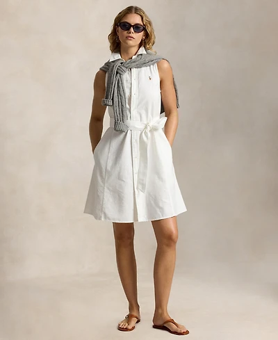 Polo Ralph Lauren Women's Sleeveless Point Collar Shirt Dress
