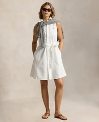 Polo Ralph Lauren Women's Sleeveless Point Collar Shirt Dress