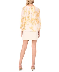 Vince Camuto Women's V-Neck Pleated-Sleeve Blouse