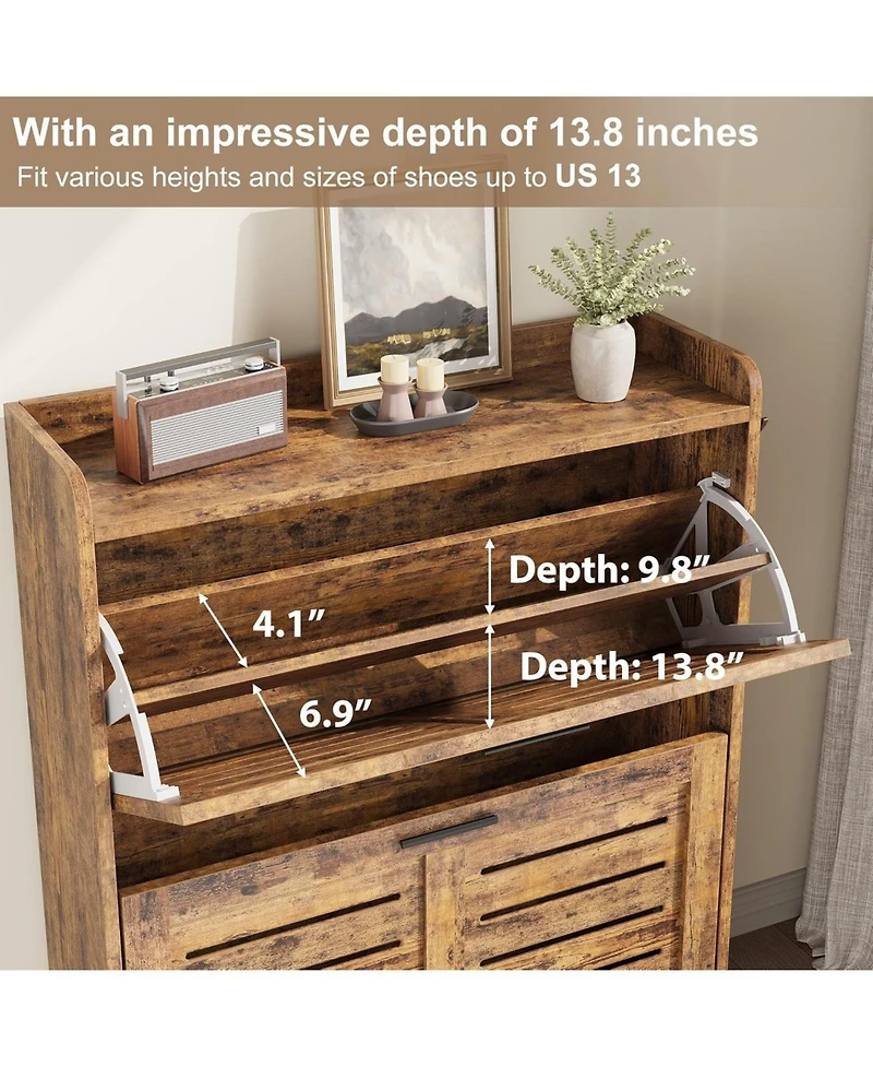 gaomon Narrow Freestanding Shoe Cabinet