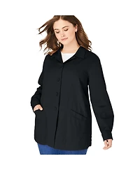 Woman Within Plus Pleat-Back Denim Jacket