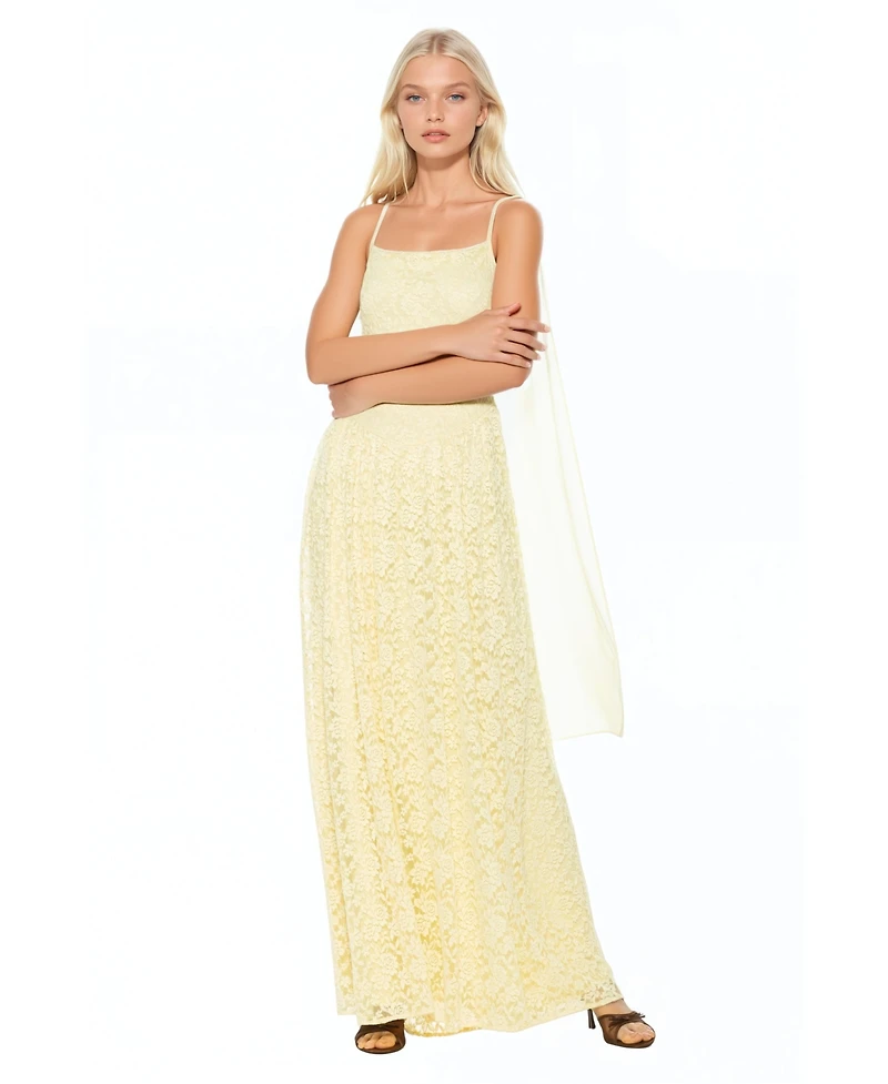 Alexia Admor Women's Marin Draped Bodice Dropped Waist Gown Dress