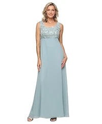 Alex Evenings Women's Empire Waist Long Open Soutache Jacket Dress