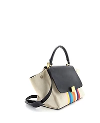 Pre-Owned Celine Medium Multicolor Trapeze Bag Leather and Felt