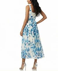 Taylor Women's Sleeveless Square Neck Midi Dress