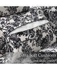 Homsee 4-Piece L-Shaped Sectional Sofa with Ottoman, High Headrest Design