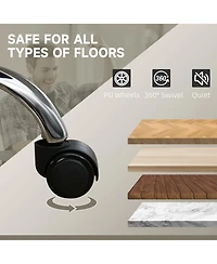 Boyel Living Massage Office Chair with Foot Rest Executive 6 Vibration Points and Adjustable Height