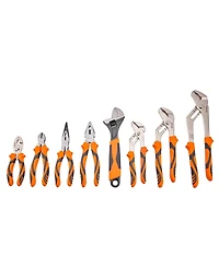Xdovet 8-Piece Pliers Set, High Carbon Steel - 12", "10", "8" Groove and Linesman's Pliers and Adjustable Wrench and Tool Bag
