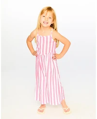 Deux par Deux Little Girls Crinkle Jersey Jumpsuit