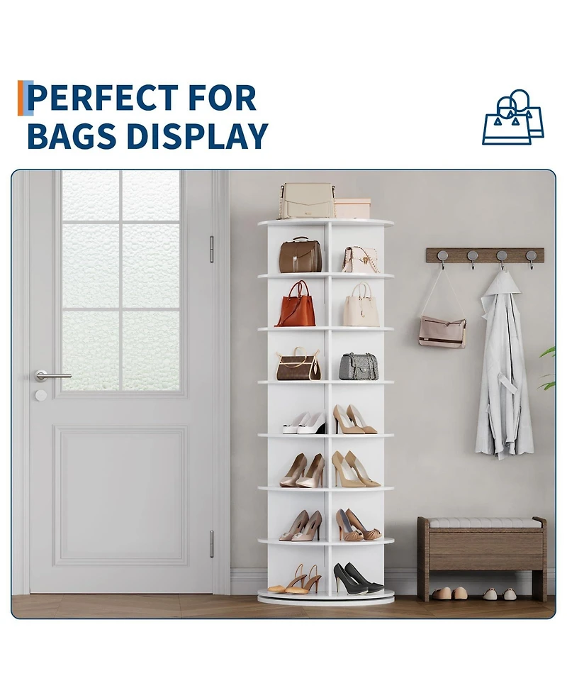 gaomon 7-Tier 360° Rotating Shoe Rack Tower
