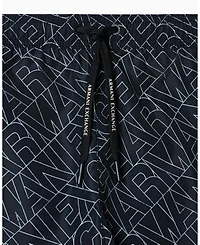 A|X Armani Exchange Men's Logo Print Swim Trunk