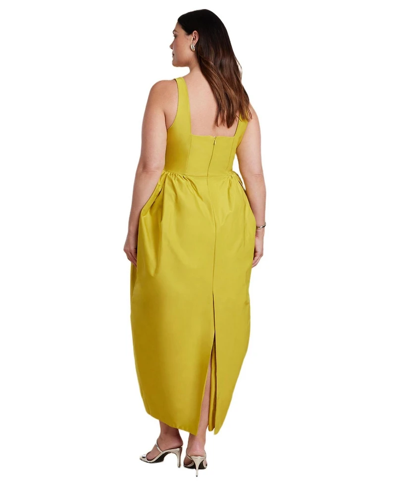 Eloquii Women's Pleated Tank Gown